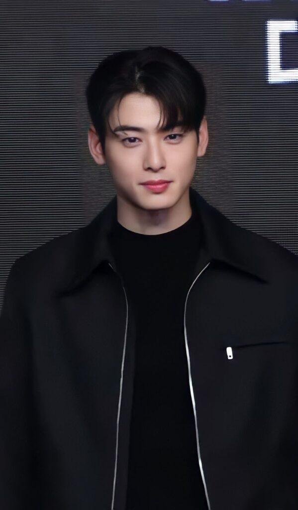 Cha Eun Woo at the press conference for Island in December 2022