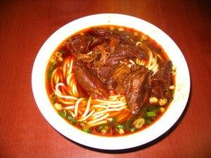Poster for Taiwanese beef noodle soup: the two bowls, and which to order