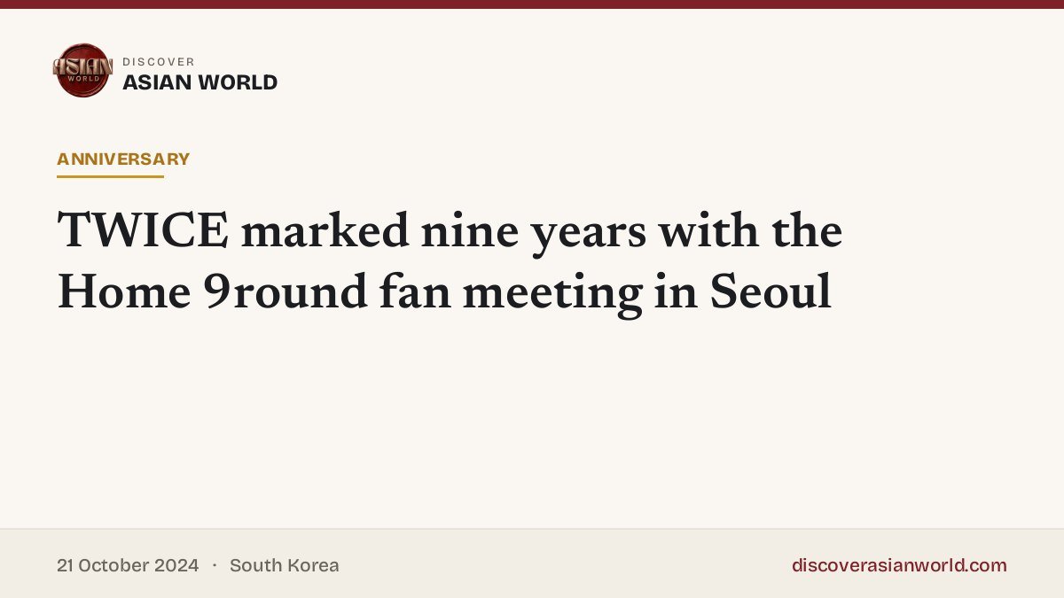 Poster for TWICE marked nine years with the Home 9round fan meeting in Seoul