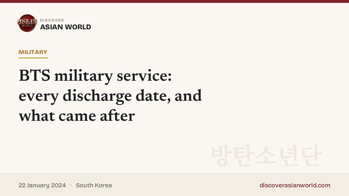 Poster for BTS military service: every discharge date, and what came after